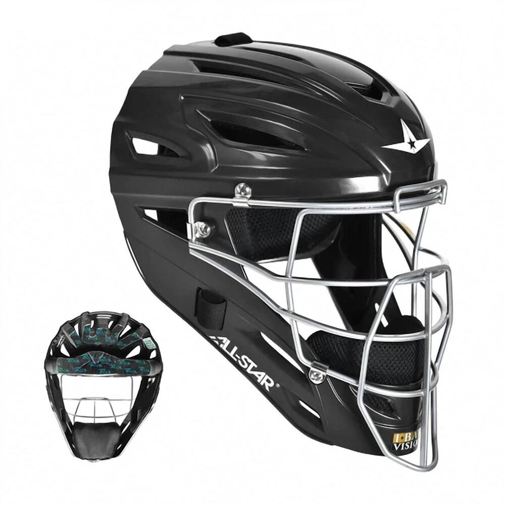 NEW ALL-STAR SPORTS ultra-cool mvp2400 catchers helmet in black